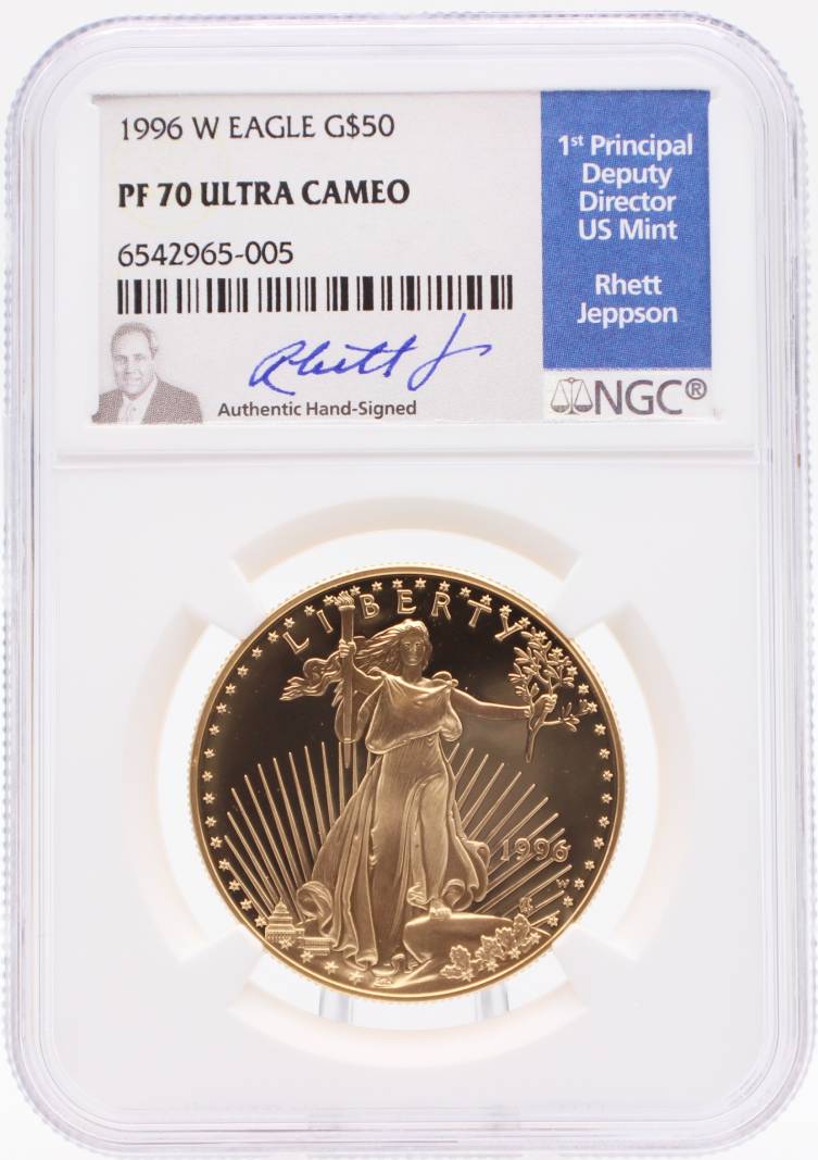 1996-W NGC PF70 $50 Gold American Eagle